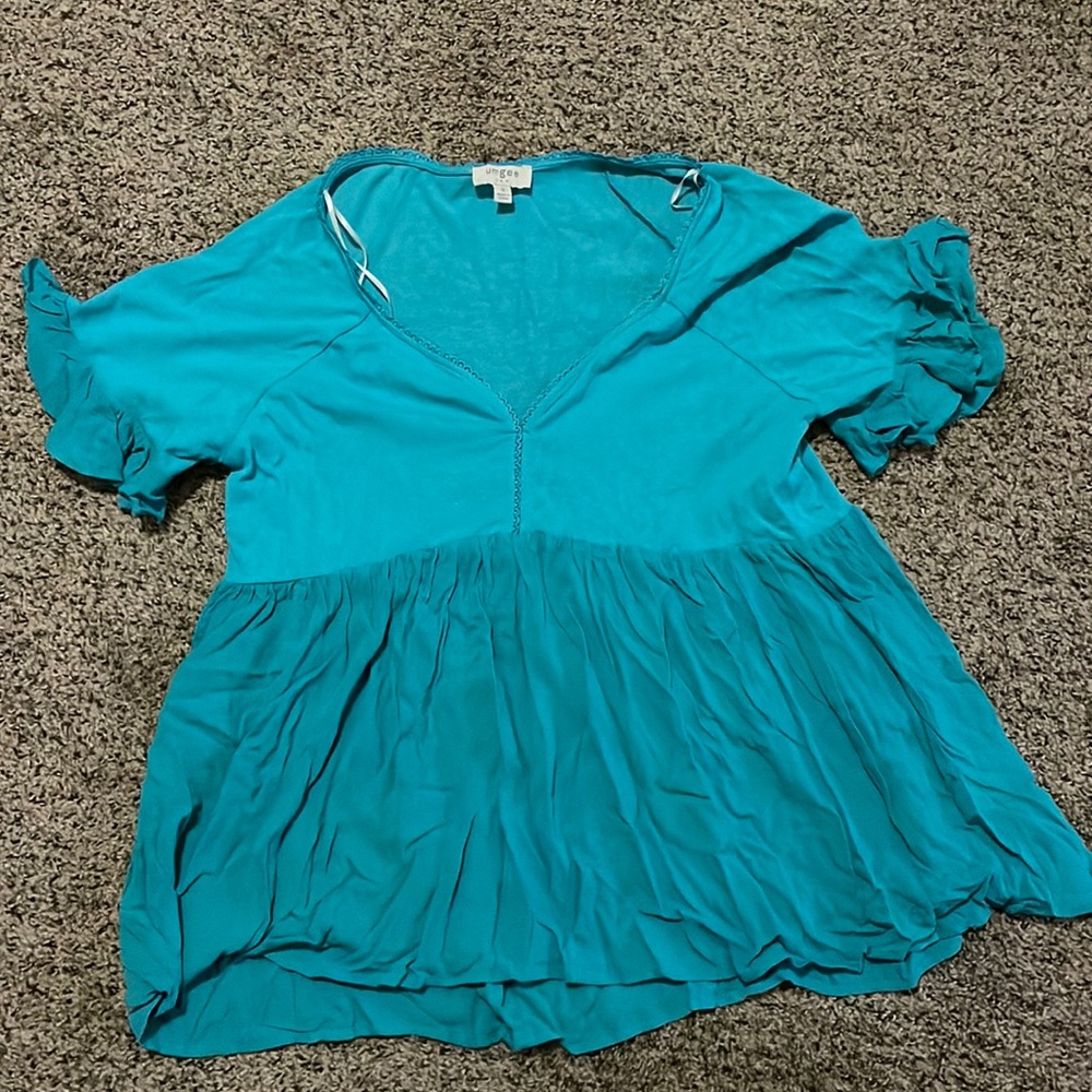 Teal blouse